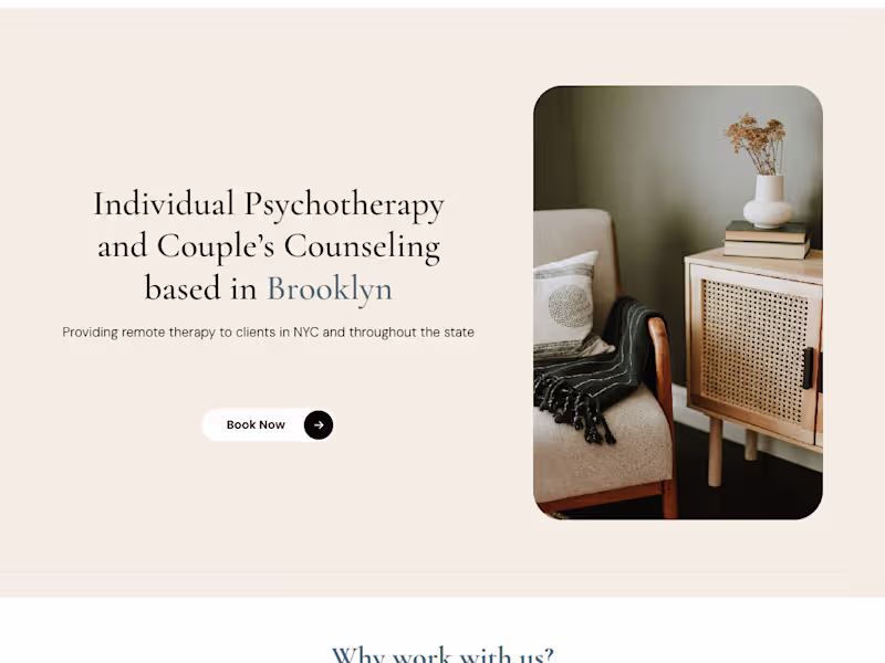 Cover image for Website Redesign for Brooklyn Therapies Practice