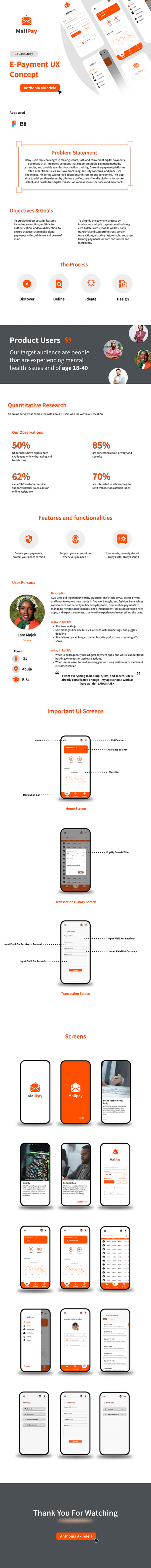 Cover image for E-Payment app UI/UX Case study
