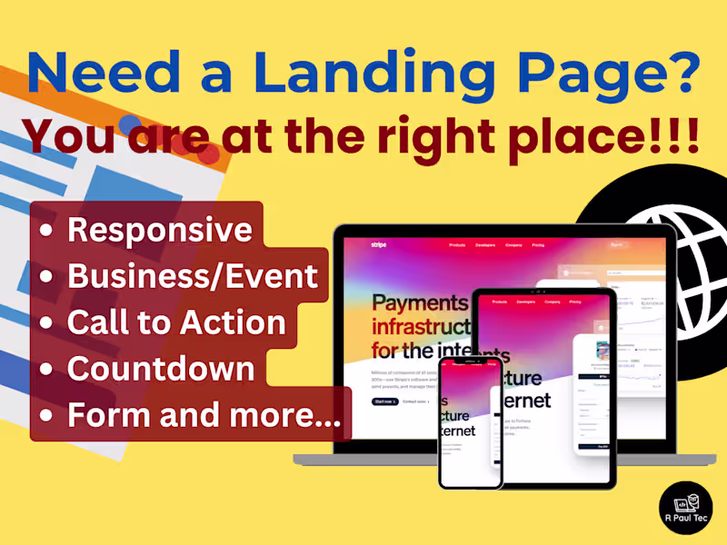Cover image for Custom Landing Page for your Business