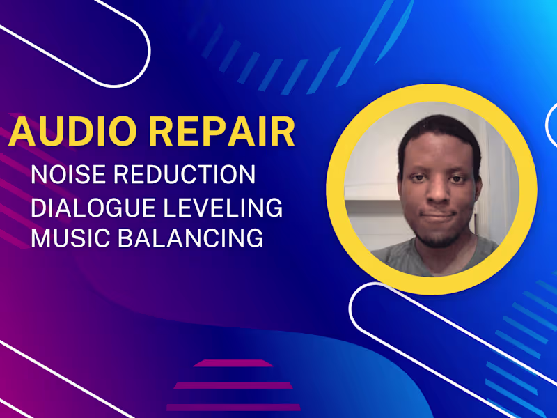 Cover image for I will edit and clean audio free from noise