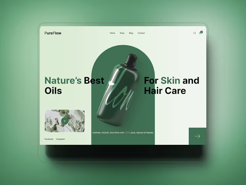 Cover image for Oil E-commerce Web Design 