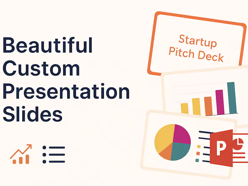 Cover image for Custom Pitch Deck & Slide Design for Startups and Businesses