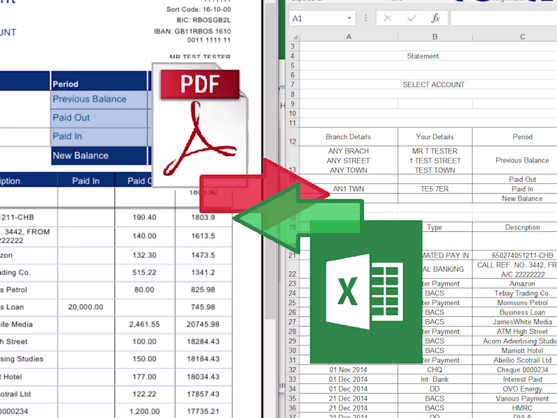 Cover image for Custom Converter. PDF to EXCEL.
