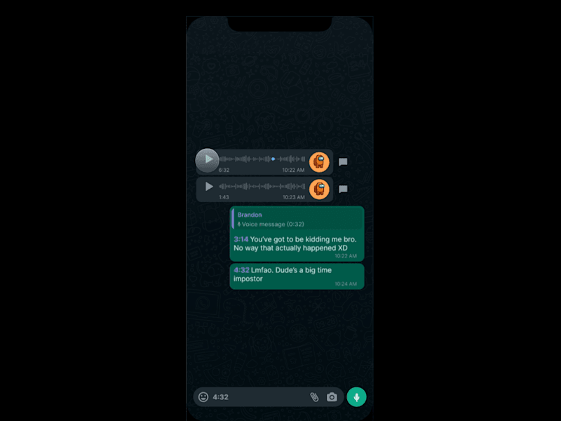 Cover image for Voice note timestamps feature in Whatsapp!