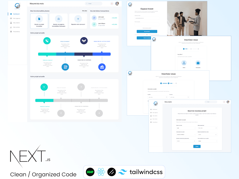 Cover image for Espace Invest - Next.js Dashboard