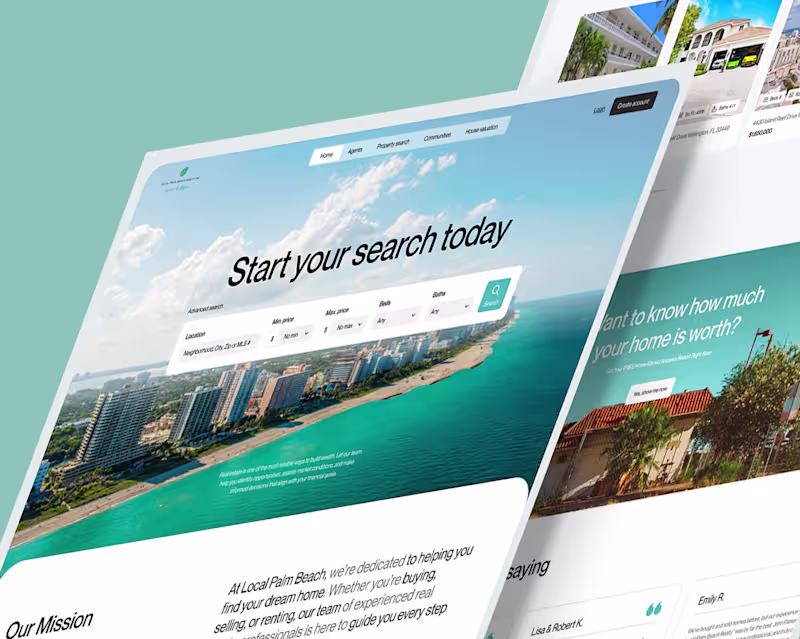 Cover image for Real Estate Listing Website | WordPress Website Design