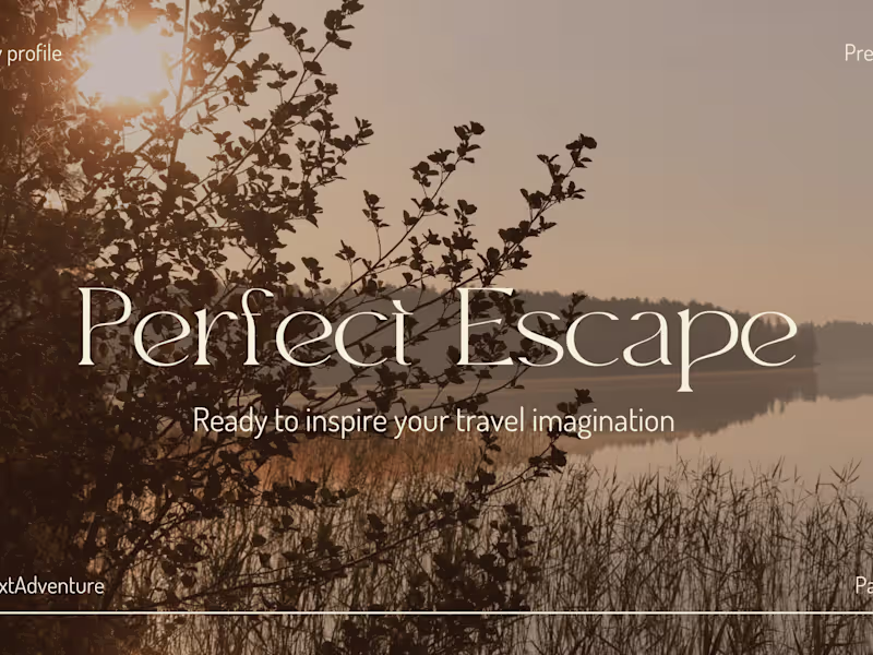 Cover image for Perfect Escape _ Brand presentation