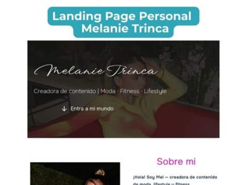 Cover image for Melanie Trinca | Creadora de contenido en moda, fitness y lifes…