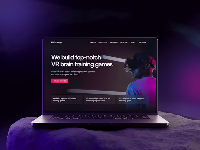 Cover image for Virtuleap. Website Redesign Project