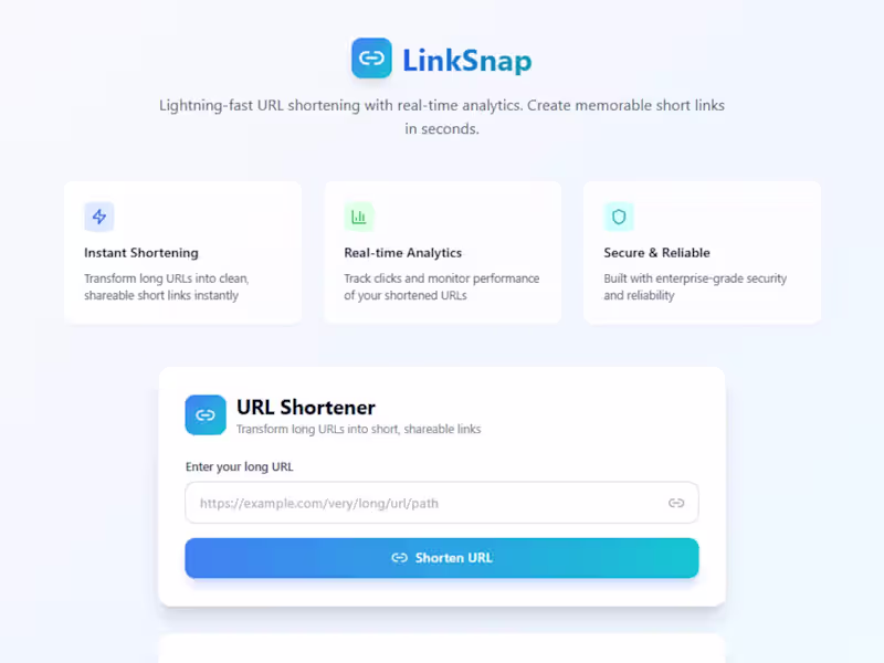 Cover image for LinkSnap - Fast URL Shortener