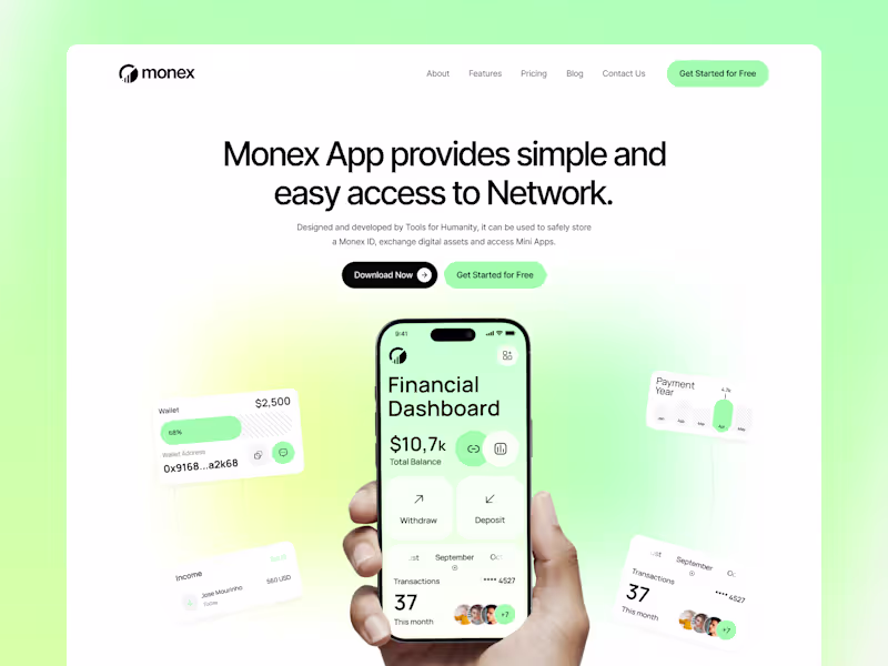 Cover image for Monex Web Design & @framer Dev