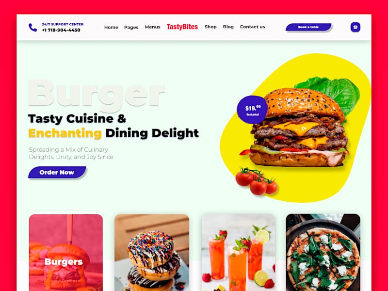 Cover image for Burger Restaurant figma design