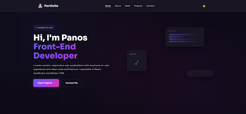 Cover image for personal portfolio