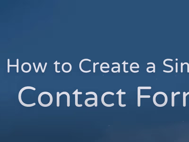Cover image for How to Create a Simple Contact Form - Gravity Forms Tutorial - …