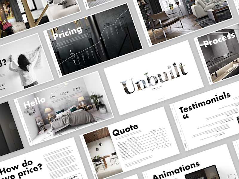 Cover image for Minimalistic PowerPoint presentation for architects