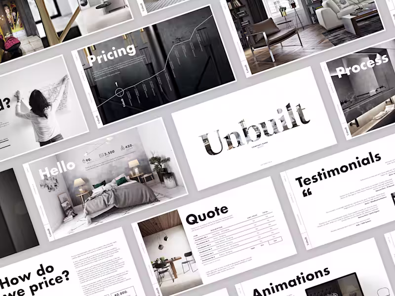 Cover image for Minimalistic PowerPoint presentation for architects