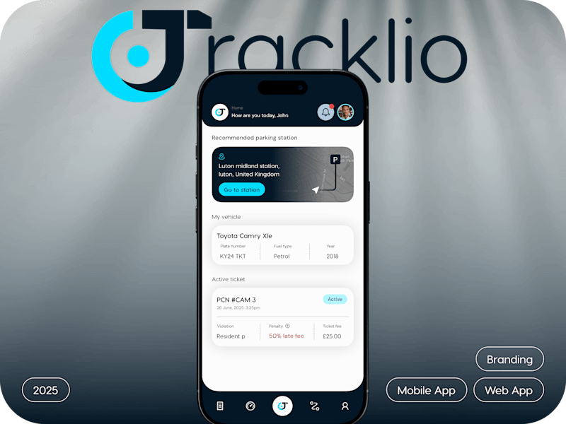 Cover image for Tracklio Branding & Product Design(Mobile + Web App)
