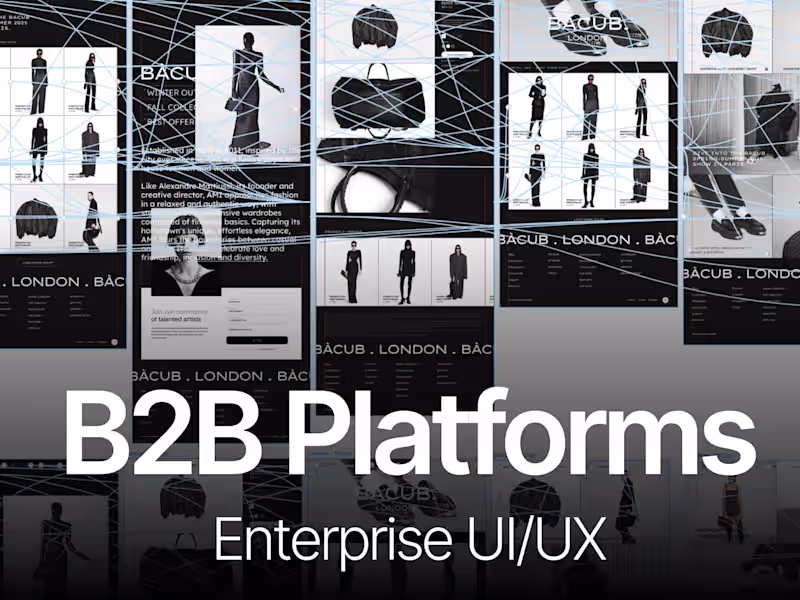 Cover image for Enterprise UI/UX for B2B Platforms