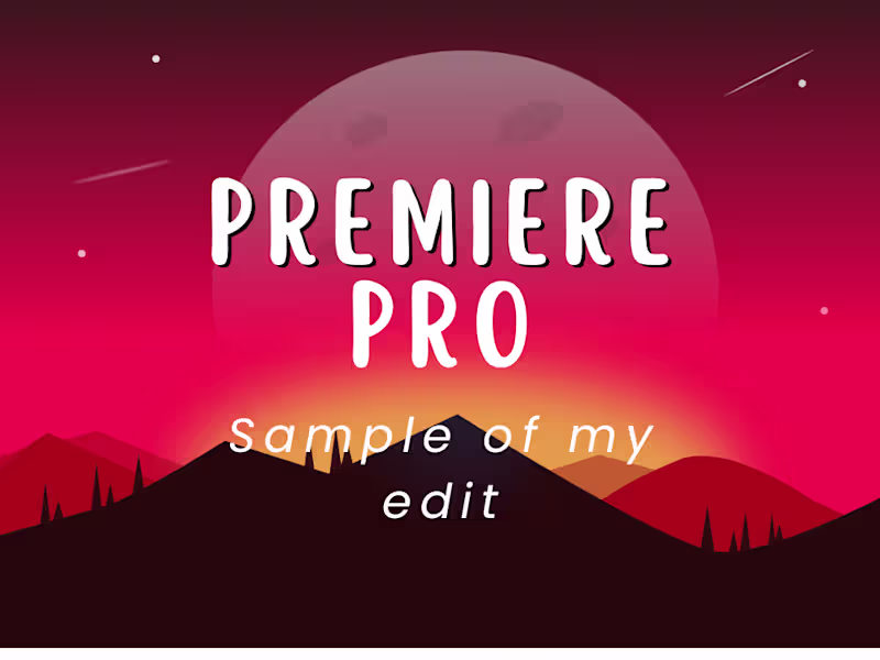Cover image for Sample of my edited video