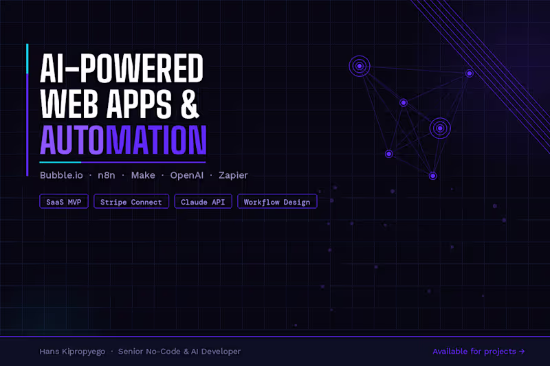 Cover image for AI Workflow Automation | n8n, Make, Zapier + OpenAI