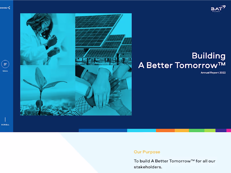 Cover image for BAT 2022 Annual Report Website Design