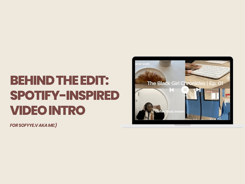 Cover image for Spotify-Inspired Video Intro for YouTube Channel