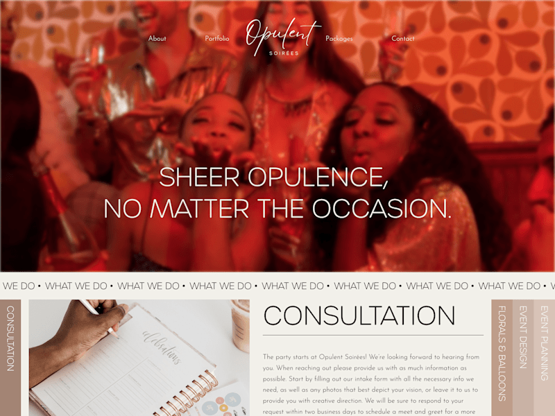 Cover image for Squarespace Website for an Event Planning Business