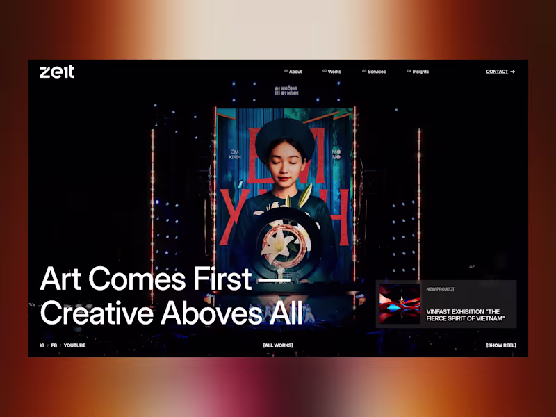 Cover image for Zeit Media - Art Comes First | Award-winning website