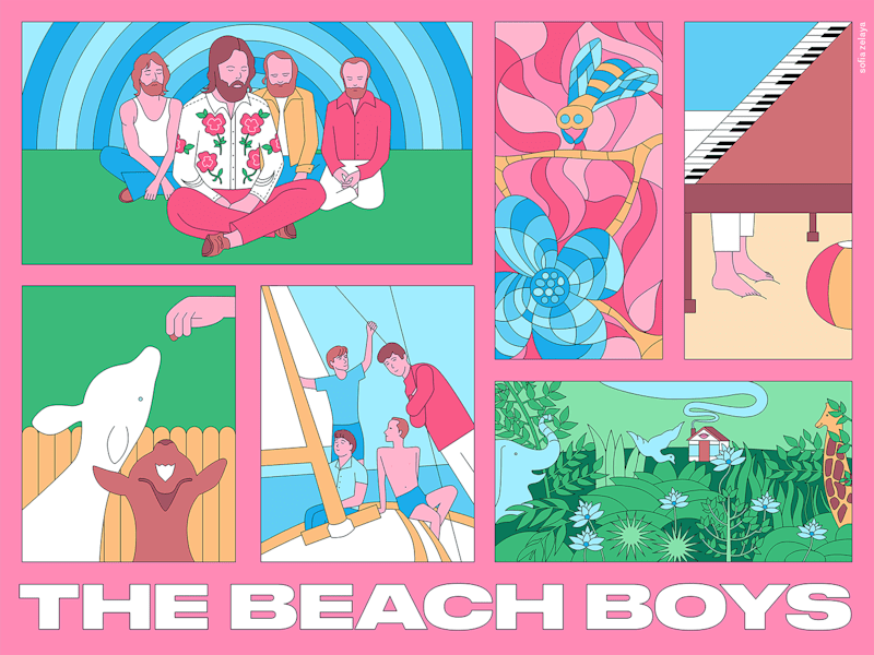 Cover image for Illustration - The Beach Boys