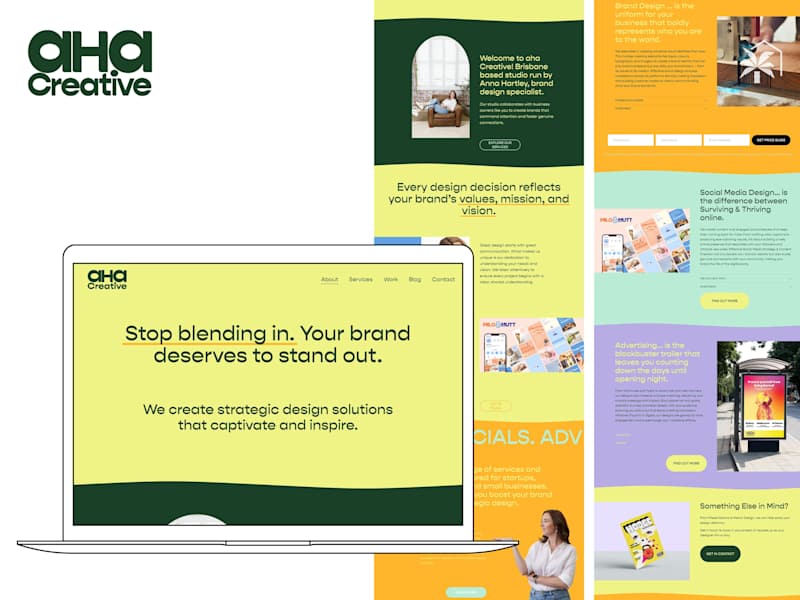 Cover image for Website Design for Aha Creative