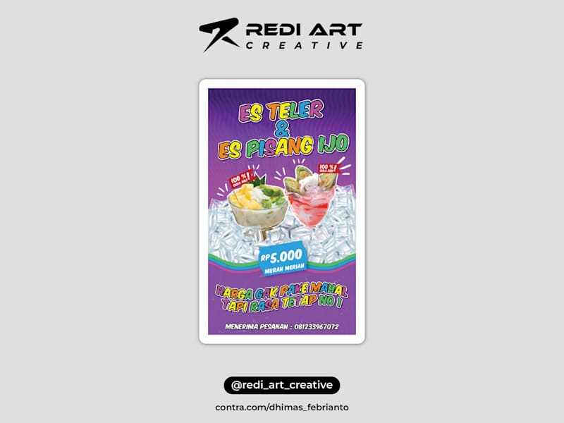 Cover image for Design Banner Promotion Es Teler & Pisang Ijo