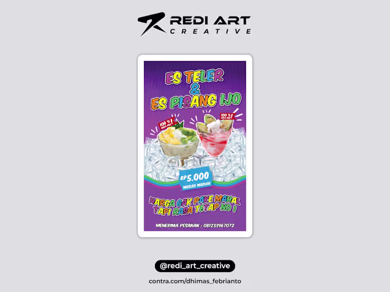Cover image for Design Banner Promotion Es Teler & Pisang Ijo