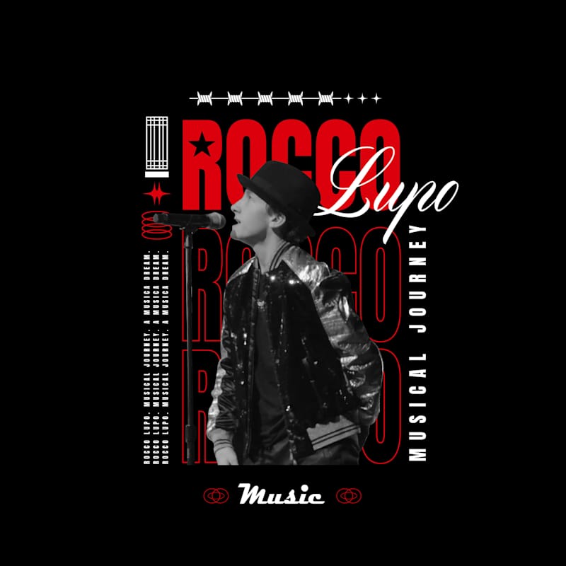 Cover image for Rocco lupo - Tour merchandise design :: Behance