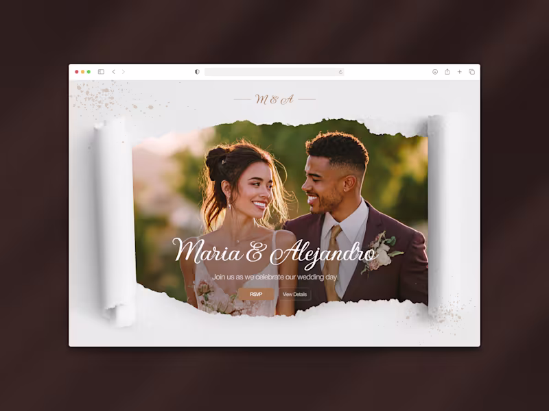 Cover image for Wedding RSVP Website – Event Storytelling & Guest Management
