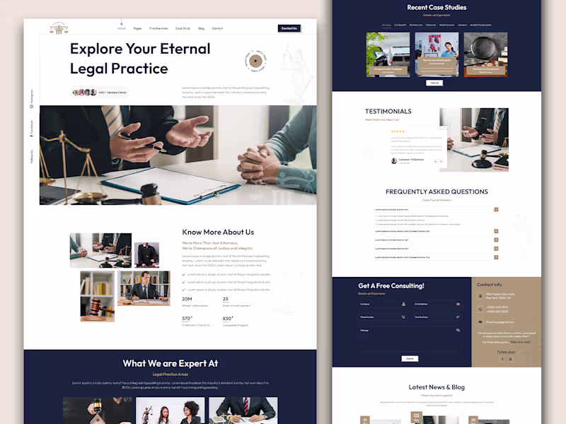Cover image for Law Firm Landing Page Law firm website lawyer website