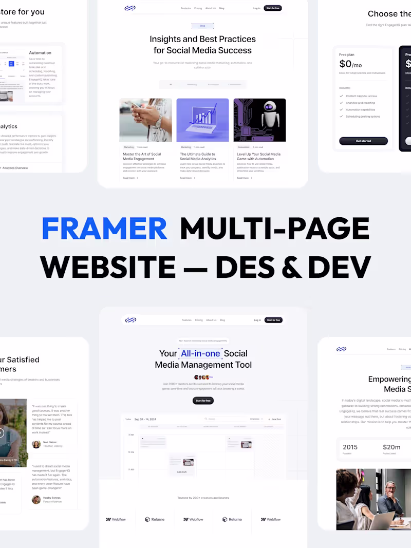 Cover image for Multi-Page Framer Website (Design & Development)