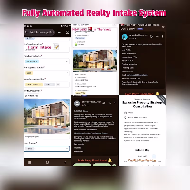 Cover image for Luxury Real Estate CRM & Automation System.