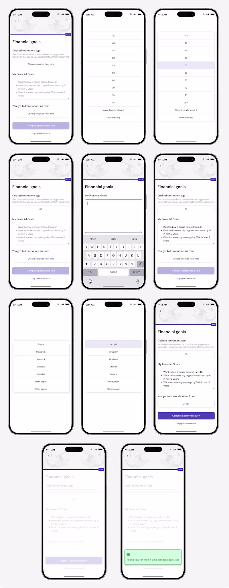 Cover image for Onboarding Questionnaire Design for Financial Strategy App