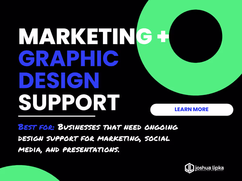 Cover image for Marketing + Graphic Design Support