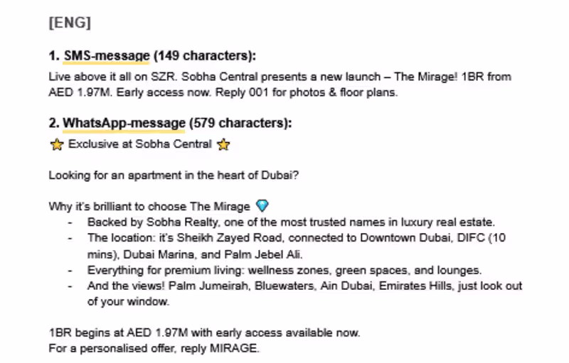 Cover image for The Mirage at Sobha Central_sequences 