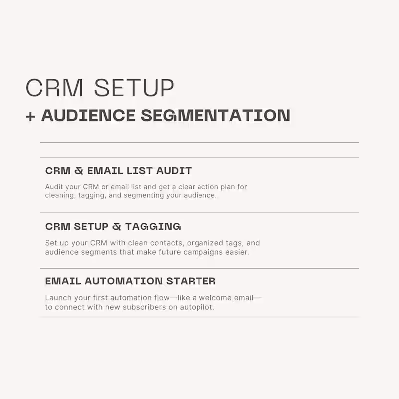 Cover image for CRM Setup & Audience Segmentation