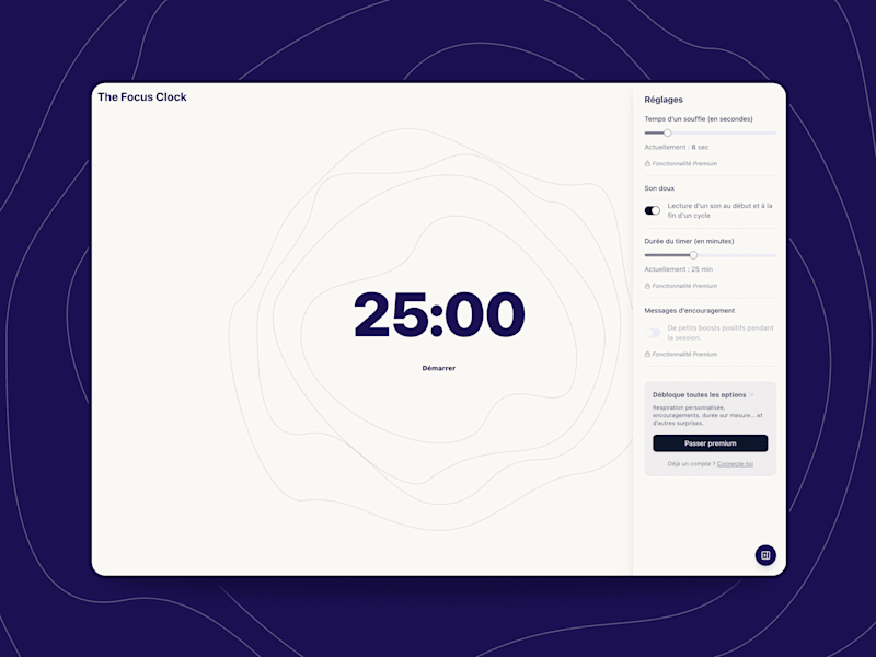 Cover image for The Focus Clock: Minimalist deep work timer (FR)