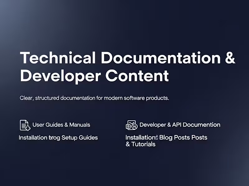 Cover image for Expert Technical Writing & Documentation Services
