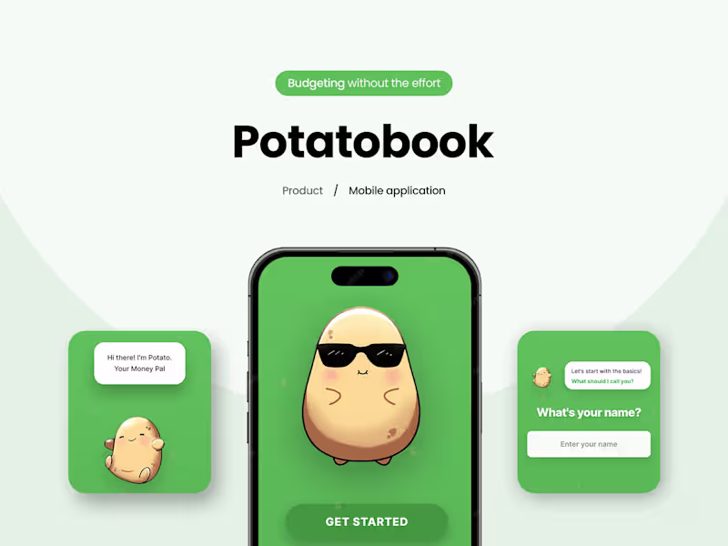 Cover image for Potatobook - Mobile Budgeting App Built