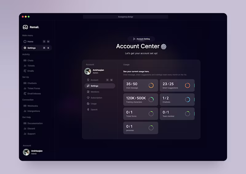 Cover image for AI Chat Bot Dashboard Design