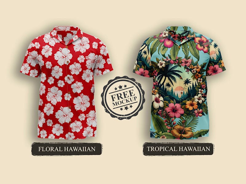 Cover image for Floral Tropical Hawaiian Shirt Design for Printify