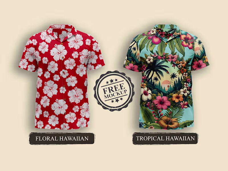 Cover image for Floral Tropical Hawaiian Shirt Design for Printify