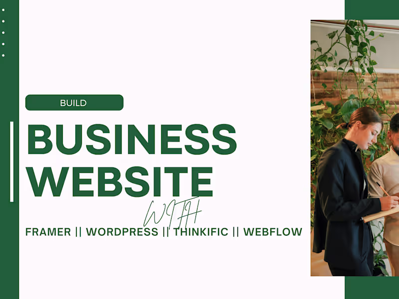 Cover image for create top notch landing page for your business website