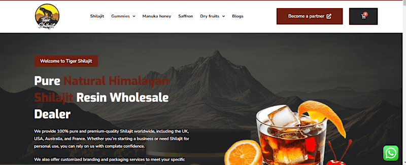 Cover image for Tiger Shilajit – Premium Herbal Supplement Website