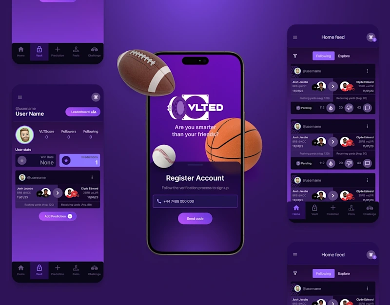 Cover image for Sports Social Network Mobile App UX/UI